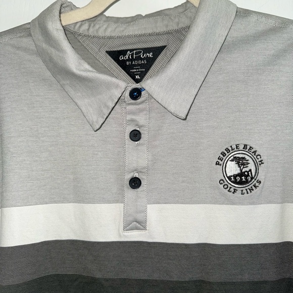 Men's Pebble Beach Golf Shirt: Adi Pure by Adidas Size XL - Picture 3 of 9